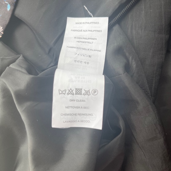 J Crew Black Floral Silk Skirt - Picture 7 of 9